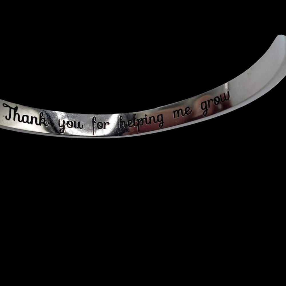 Teacher Gift Teach Love Inspire Hand Stamped Bracelet Stainless Steel - Picture 6 of 8